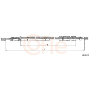 Cable Pull, parking brake COFLE 10.6026