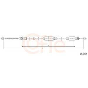 Cable Pull, parking brake COFLE 10.6032