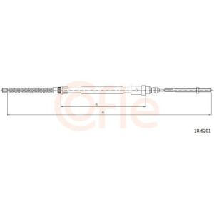 Cable Pull, parking brake COFLE 10.6201