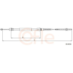 Cable Pull, parking brake COFLE 10.6216