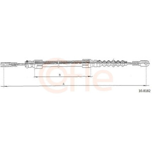 Cable Pull, parking brake COFLE 10.8182
