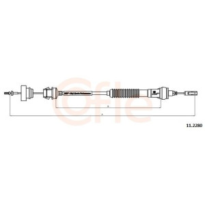 Cable Pull, clutch control COFLE 11.2280
