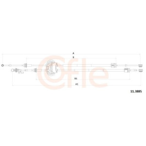 Трос, механическая коробка передач COFLE 11.3885
