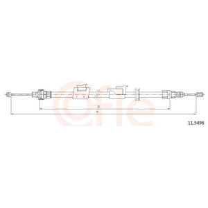 Cable Pull, parking brake COFLE 11.5496