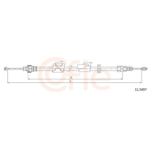 Cable Pull, parking brake COFLE 11.5497