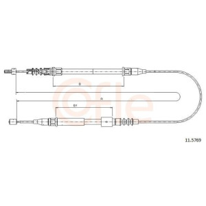 Cable Pull, parking brake COFLE 11.5769
