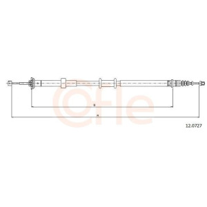 Cable Pull, parking brake COFLE 12.0727