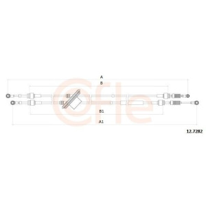 Cable Pull, manual transmission COFLE 12.7282