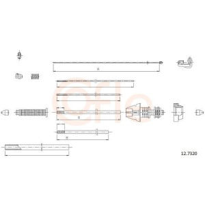 Accelerator Cable COFLE 12.7320