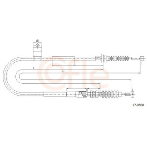Cable Pull, parking brake COFLE 17.0600