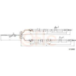 Cable Pull, parking brake COFLE 17.0690