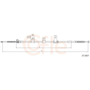Cable Pull, parking brake COFLE 17.1427