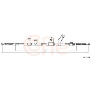 Cable Pull, parking brake COFLE 17.2279
