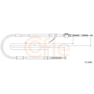 Cable Pull, parking brake COFLE 17.2283
