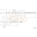 Cable Pull, parking brake COFLE 17.4017