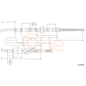 Cable Pull, parking brake COFLE 17.4017
