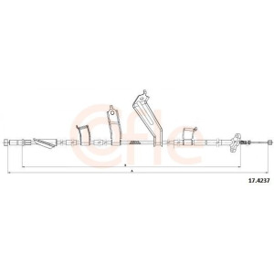 Cable Pull, parking brake COFLE 17.4237