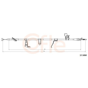 Cable Pull, parking brake COFLE 17.5060