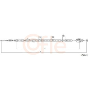 Cable Pull, parking brake COFLE 17.6049