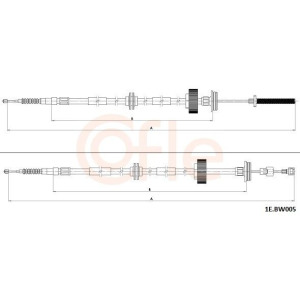 Cable Pull, parking brake COFLE 1E.BW005