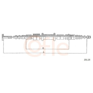 Cable Pull, parking brake COFLE 251.25
