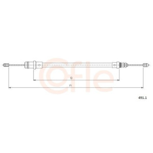 Cable Pull, parking brake COFLE 491.1