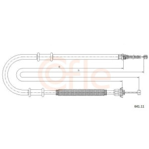 Cable Pull, parking brake COFLE 641.11