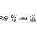 YT-4923 Кованный торцевой ключ 24х26мм - Yato