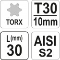 YT-04051 padrun/Torx/luhike/T30/30mm S2