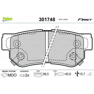 Piduriklotsi komplekt,ketaspidur VALEO 301748