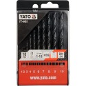 YATO YT-4461 metal drill bit set 10 pcs 1–10 mm
