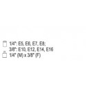 YATO YT-0520 socket set 1/4", 3/8" 9-piece TORX