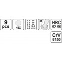 YATO YT-0505 kuusiokoloavainsarja 1,5–10 mm 9 kpl