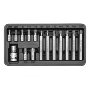 YT‑0411 Screwdriver TORX Bits Set 15 pcs YATO