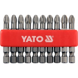 YT-0479 Набор бит 10шт PH3x50mm 1/4" YATO