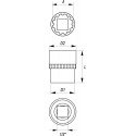 YT-1462 Socket Spline 1/2" 10mm YATO