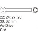 YT-5532 Combination wrench set 6pcs 22-32mm YATO