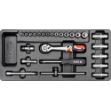 YATO YT-5541 – 1/4" Tool Set (25 pcs) for Tool Cabinet