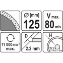 YT-6013 Круг отрезной по плитке 125mm