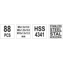 YATO YT-1769 – Keermeparannussarja M6–M10, 88 osaa