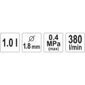 YATO YT-2346 HVLP-paineilmaruisku, 1,8 mm, 1 l