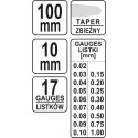 YATO YT-7220 lehtkaliiber 100×10 mm 0,02–1,00 mm (17 tk)