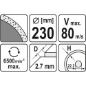 YT-6015 loikeketas/230mm