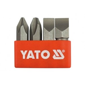 YATO YT-2812 набор бит для ударной отвёртки, 4 предмета, PH2, PH3, 8 и 10 мм
