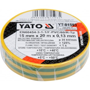 YT-81593 Electrical Insulation Tape 15mm x 20M