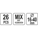 YT-06782 Voolikuklambrite komplekt d16-40mm 26tk