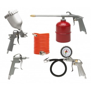 81638 GRAVITY FLOW SPRAY GUN SET - 5 PCS VOREL