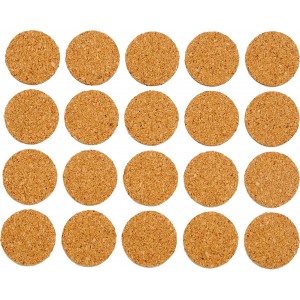 VOREL 74802 Itseliimautuvat korkkityynyt huonekaluihin &Oslash;20 mm, 20 kpl