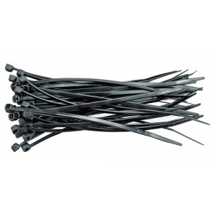 VOREL 73892 Mustat nippusiteet 2,5 × 96 mm, 100 kpl