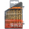 22300 HSS Titanium-Coated Metal Drill Bit Set 1.5–6.5 mm STHOR